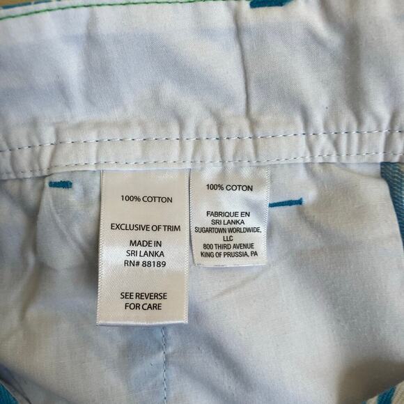 Lilly Pulitzer Callahan Shorts 5” White Turquoise Joe Fish Vacation Preppy 10 - Picture 16 of 16